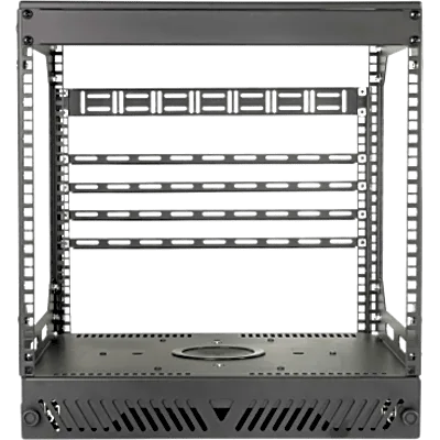 Rack Abierto Deslizante y Giratorio / 12U / Rotación 360° / Carga 68 kg (150 lbs) / Norma EIA/ECA-310-E / Gestión de Cables