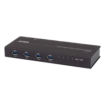 Conmutador USB industrial / 4x4 / USB 3.2 Gen 1 / Rackmount / 0-50°C / 3.9-5.9 ft cables