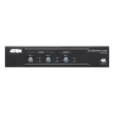 Conmutador matricial HDMI / 2x2 / 4K@60Hz / 18 Gbps / HDCP 2.2 / 16.4 ft