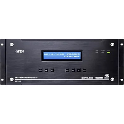 Procesador de Video Wall / 16 Entradas HDMI / 8 Salidas HDMI / True 4K@60Hz / Chasis 4U / FPGA / Redundancia Dual / Expansión 24 Displays