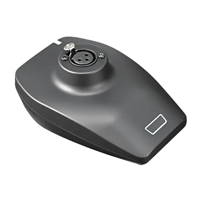 Transmisor de Micrófono de Mesa / Conector XLR-F para Gooseneck / Batería Ion-Litio 12h / USB-C / AES128 / 10-20 Canales / 2.4 GHz