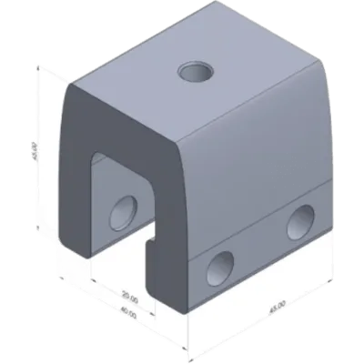 Clamp de Sujeción para Paneles Solares / Aluminio Serie 6000 / Sin Perforaciones / Lámina Engargolada / 187 g / Tornillos Acero Inoxidable