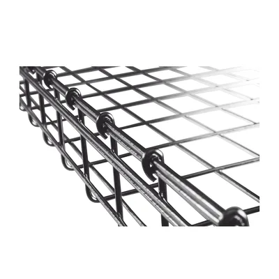 Charola tipo malla / 105 mm peralte / 400 mm ancho / 3 m (9.84 ft) / Electro zinc 15-20 micras / 668 cables Cat6