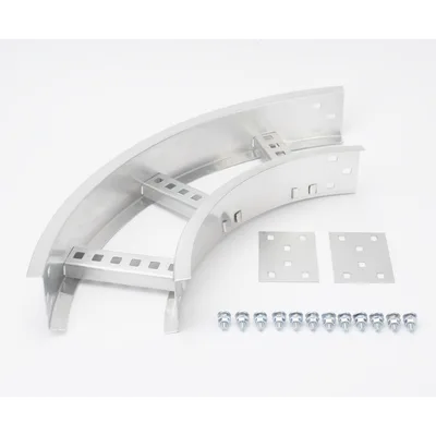 Curva Horizontal de Aluminio / Perfil Z / Peralte 3 1/4" / Ancho 6" / Radio 8" / 90° / Incluye Tornillería