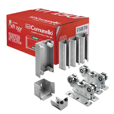 Kit para Puertas Autoportantes / Hasta 3 m (9.8 ft) / 600 kg / Rodillos de Nylon / Acero Galvanizado