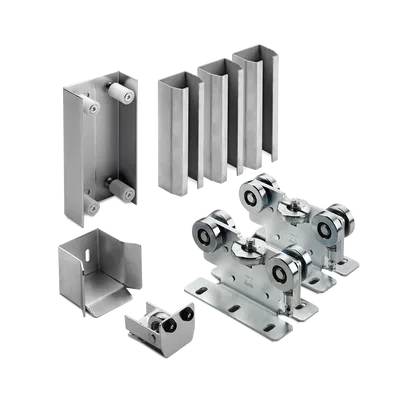 Kit para puertas autoportantes / Hasta 3 m (9.84 ft) / 600 kg / Carros 5 ruedas / Acero galvanizado