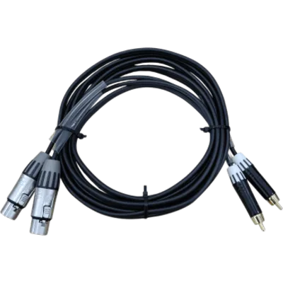 Cable de Interconexión de Audio / 2 XLR Hembra a 2 RCA Macho / Longitud 5 m (16.4 ft) / Conectores Chapados en Oro / Carcasa Metálica