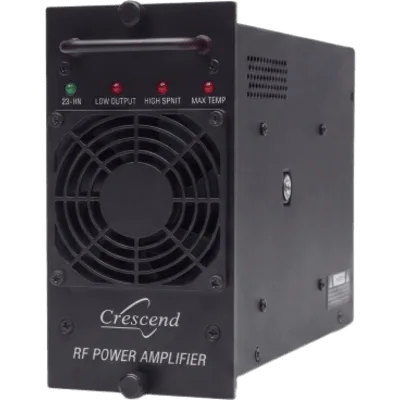 Amplificador de Potencia UHF 100 Watts / 403-450 MHz/ Modular / 19 Pulgadas / Protección VSWR / Enfriamiento Forzado / Alimentación 13.8 VDC