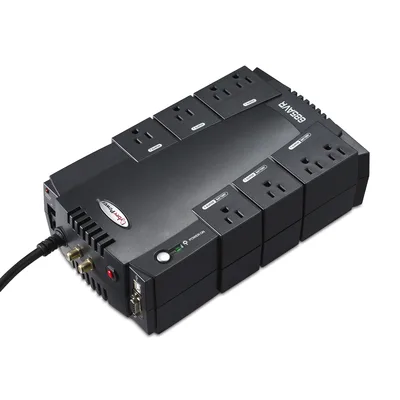 UPS de 685 VA/390 W, Topología Línea Interactiva, Entrada 120 Vca NEMA 5-15P, Tipo Gabinete Compacto, Con 8 Tomas NEMA 5-15R
