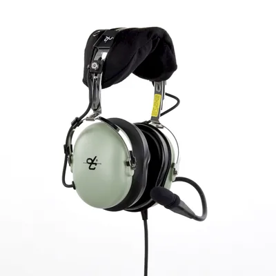 Auriculares de Aviación / Atenuación de Ruido Pasivo 23 dB NRR / Micrófono Electret Amplificado M-7A / Diseño Ligero / Compatible Aviación General y Estándares Militares