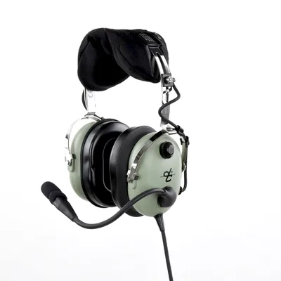 Auriculares de Aviación / Atenuación de Ruido Pasivo 23 dB NRR / Micrófono Electret Amplificado M-7A / Diseño Ligero / Compatible Aviación General y Estándares Militares