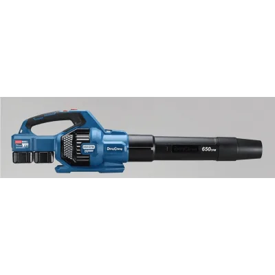 Sopladora Inalámbrica / 20V+20V / 6.0 Ah / Motor Sin Escobillas 1100 W / 650 CFM / 62 m/s / 6 Velocidades + Turbo / 1.9 kg