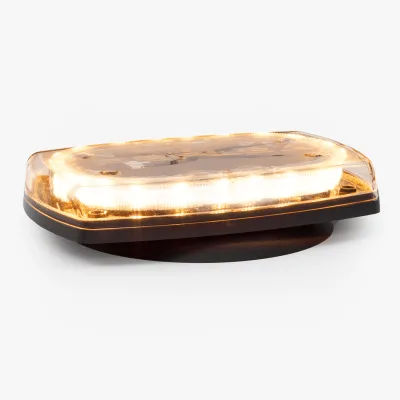 Minibar LED / 10 Pulgadas / 48 LEDs / 91 Patrones de Destello / 12-24 VDC / Base Magnética / Lente Transparente