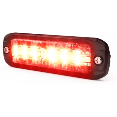 CD3 Connect Luz Auxiliar de 12 LED, Rojo/Blanco, Lente Transaprente, Bisel Negro