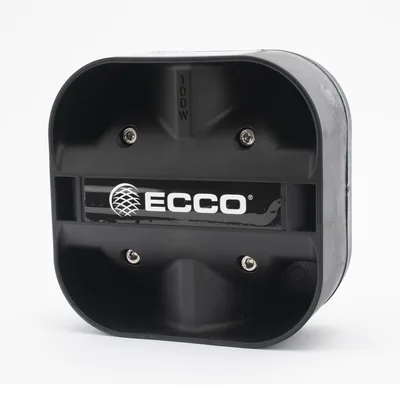 Bocina Compacta de Uso Rudo / 100 Watts / 11 Ohms / Montaje Universal / SAE J1849 / California Title 13
