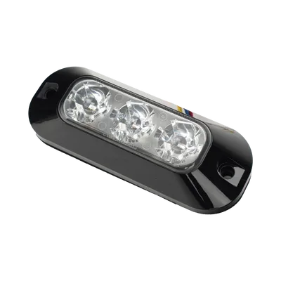 Luz Auxiliar LED / 3 LEDs Alta Intensidad / 21 Patrones Programables / IP67 / 12-24 VCC / Azul