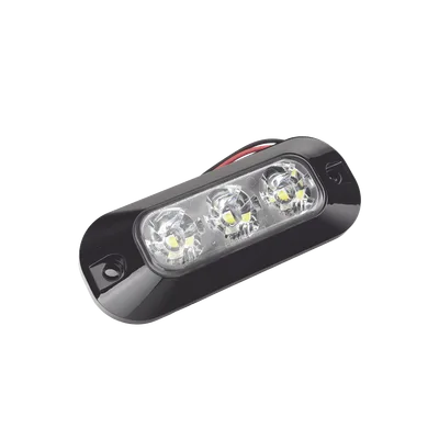 Luz Auxiliar LED / 3 LEDs / 21 Patrones de Destello / 12-24 VCC / IP67 / SAE J595 Clase I