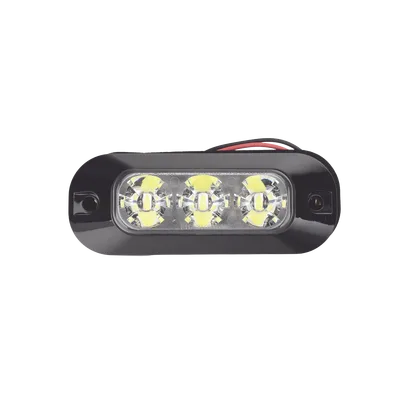 Luz Auxiliar LED / 3 LEDs / 21 Patrones de Destello / 12-24 VCC / IP67 / SAE J595 Clase I