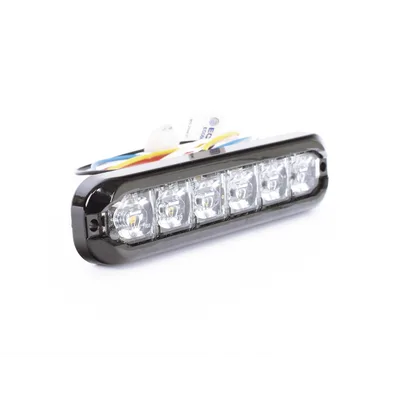 Luz de Advertencia Direccional LED Flexible / 12 LED Dual Color / Montaje Curvo 120° / IP69K / 12-24V / SAE Clase I/II