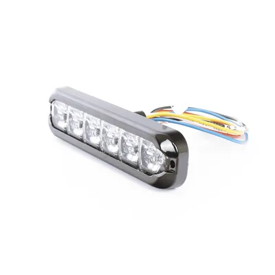 Luz de Advertencia Direccional LED Flexible / 12 LED Dual Color / Montaje Curvo 120° / IP69K / 12-24V / SAE Clase I/II