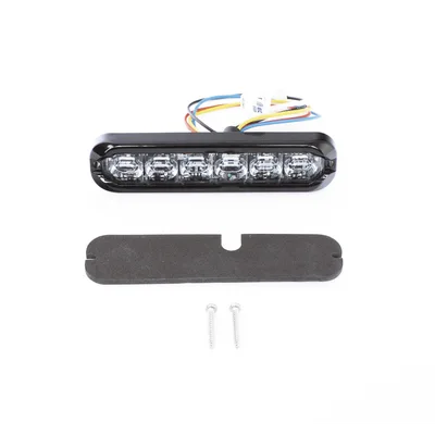 Luz de Advertencia Direccional LED Flexible / 12 LED Dual Color / Montaje Curvo 120° / IP69K / 12-24V / SAE Clase I/II