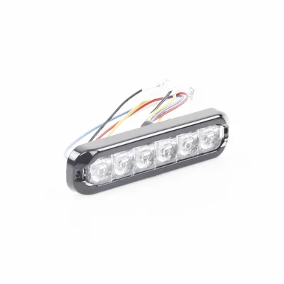 Luz de Advertencia Direccional Flexible / 12 LED Duales / Rojo/Blanco / Montaje Curvo hasta 120° / IP69K / IP67 / SAE Clase I y II / 12-24V / 69 Patrones de Destello