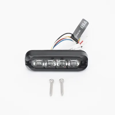 Luz de Advertencia Direccional Flexible / 8 LED Dual Color / 69 Patrones de Destello / IP69K / IP67 / SAE Clase I y II / 12-24 V