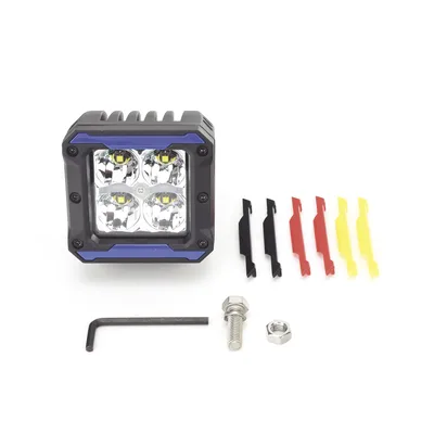 Luz de Trabajo LED / 4950 Lúmenes / 9 LEDs 10W / 12-24 VCD / IP67 / Soporte Articulado Acero Inoxidable