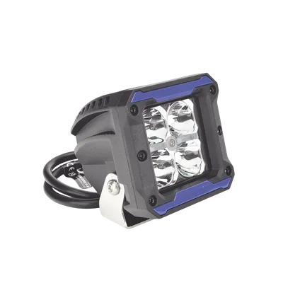 Luz de Trabajo LED / 4950 Lúmenes / 9 LEDs 10W / 12-24 VCD / IP67 / Soporte Articulado Acero Inoxidable