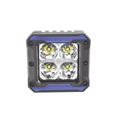 Luz de Trabajo LED / 4950 Lúmenes / 9 LEDs 10W / 12-24 VCD / IP67 / Soporte Articulado Acero Inoxidable