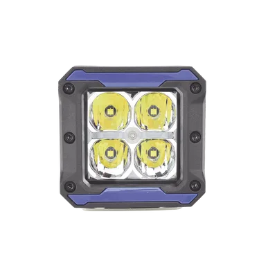 Luz de Trabajo LED / 4950 Lúmenes / 9 LEDs 10W / 12-24 VCD / IP67 / Soporte Articulado Acero Inoxidable