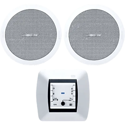 Kit de Audio Residencial / Mando Bluetooth / 2 Bocinas de Techo / 2+2W RMS / 16Ω / Cobertura 150°