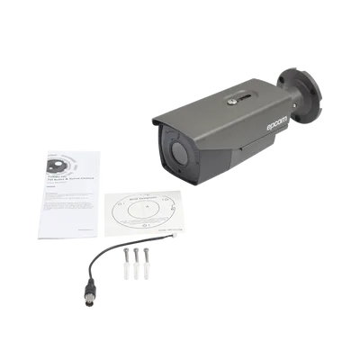 Bullet TURBO 1080p / CLIMAS EXTREMOS / Lente Mot. 2.8 a 12 mm / IR EXIR Inteligente 40 mts / Exterior IP66 / Híbrida / WDR Real 120 dB