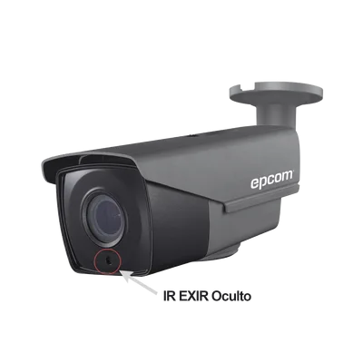 Bullet TURBO 1080p / CLIMAS EXTREMOS / Lente Mot. 2.8 a 12 mm / IR EXIR Inteligente 40 mts / Exterior IP66 / Híbrida / WDR Real 120 dB