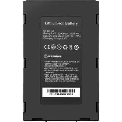 Batería Li-ion para tester de Video | Compatible con TPTURBO4KOTDR | 7.4 VCC 5200 mAh 38.48 Wh | Voltaje de Carga 8.4 VCC | Dimensiones 122x74x20 mm (4.8x2.91x0.78 in) | Peso Neto 340 g (0.75 lb) | Es