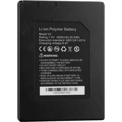 Batería Li-Ion para tester de Video | Compatible con EPMONTVI4KLITE | 7.4 VCC | 4000 mAh | 29.6 Wh | Voltaje de Carga 8.4 VCC | Peso 320 g (0.70 lb).