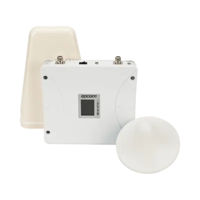 Amplificador de Señal Celular / 5 Bandas Simultáneas / 700-2600 MHz / Cobertura hasta 900 m² (9687.5 ft²) / Ganancia 70 dB / Multiusuario / -10°C a +55°C