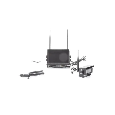 Sistema de Cámara de Reversa Inalámbrico / Monitor Táctil 7" / Resolución 800x480 / Visión Nocturna 20 m (65.6 ft) / Alcance 200 m (656 ft) / IP67