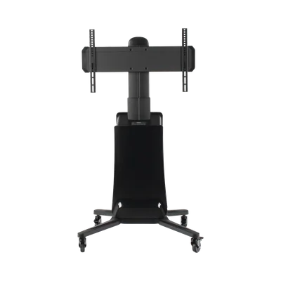 Soporte de Piso Móvil Motorizado / Pantallas 55-80 pulgadas / Carga 45.5 kg / Altura Ajustable 1.20-1.50 m (3.94-4.92 ft) / VESA 200x200 a 600x400 mm / Control Táctil