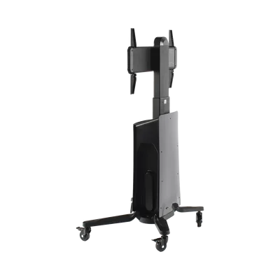 Soporte de Piso Móvil Motorizado / Pantallas 55-80 pulgadas / Carga 45.5 kg / Altura Ajustable 1.20-1.50 m (3.94-4.92 ft) / VESA 200x200 a 600x400 mm / Control Táctil