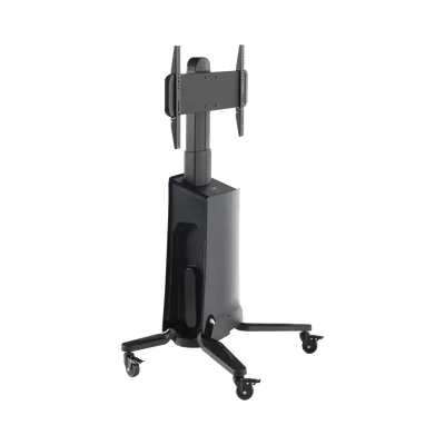 Soporte de Piso Móvil Motorizado / Pantallas 55-80 pulgadas / Carga 45.5 kg / Altura Ajustable 1.20-1.50 m (3.94-4.92 ft) / VESA 200x200 a 600x400 mm / Control Táctil