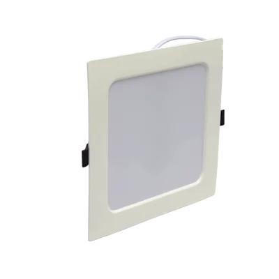 Spot LED Empotrable Cuadrado / 15 W / 1200 lúmenes / Luz Fría 6000 K / Ángulo 120° / IP20 / 17.5 x 17.5 cm (6.9 x 6.9 in)