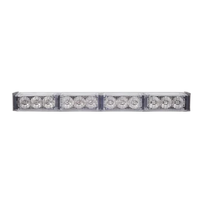 Barra de Luz de Advertencia / 4 Módulos Ámbar / LED Gen III / 11 Patrones de Destello / 10-16 VCC / 3 A Máx. / 31.5 cm
