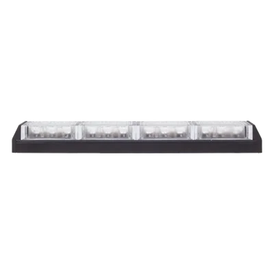 Barra de Luz de Advertencia / 4 Módulos LED / 12 LED Gen III / 11 Patrones de Destello / 10-16 VCC / 3 A Máximo / Uso Interior y Exterior