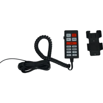 Controlador de Sirena Vehicular / 13 Botones / Ajuste de Volumen / Luces Auxiliares / Conexión Cableada / Montaje en Tablero