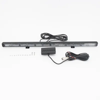 Barra de Advertencia LED / 6 Módulos / 30 Pulgadas (762 mm) / 24 LED Gen III / 18 Patrones de Destello / 10-30 VCC / Ámbar/Claro