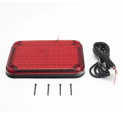 Luz de Advertencia LED / 104 LED de Alta Intensidad / 9x7 Pulgadas / 12 VCC / 10 Modos de Destello / Color Rojo / Montaje Permanente