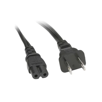 Cable de Alimentación CA / 120-240 Vca / 18 AWG / 2 Conductores / 1.8 m (5.91 ft) / Clavija Tipo A / UL