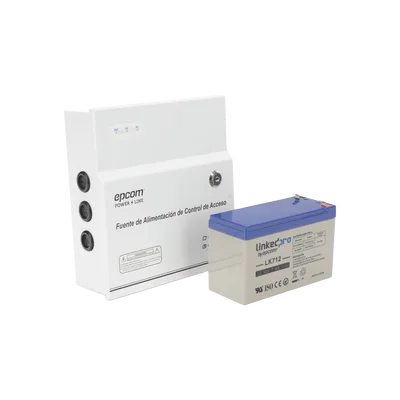 Fuente de Alimentación Regulada / Salida 11-15 VCC @ 5A / Entrada Universal 96-264 VCA / Batería de Respaldo 12V 7Ah / Temporizador 0-45 s