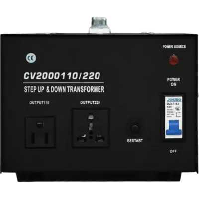 Convertidor de Voltaje / 2000 VA / 110 Vca / 220 Vca / Monofásico / Eficiencia ≤98%